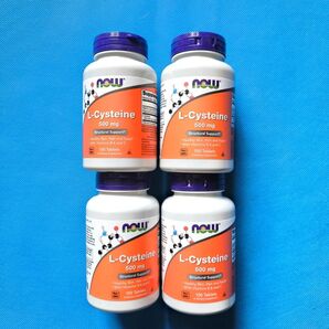 NOW L-Cysteine 500 mg 4個セット lシステイン ナウフーズ