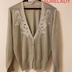 シェアレディSURELADY長袖カーディガンレナウン