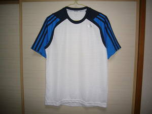  Adidas рубашка с коротким рукавом белый синий × темно-синий S размер 