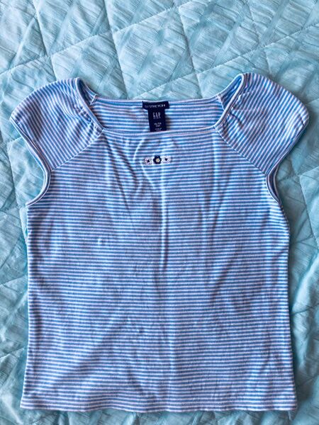 GAPキッズ*150㎝女児ボーダー半袖Tシャツ
