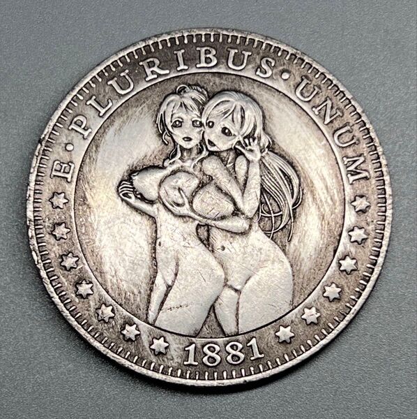 1881年 アメリカ古銭 イーグル 大型コイン モルガン セクシー D