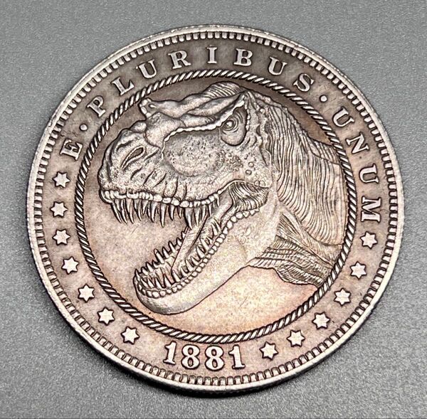 1881年 アメリカ古銭 イーグル 大型銀貨 海外コイン モルガン ダイナソー