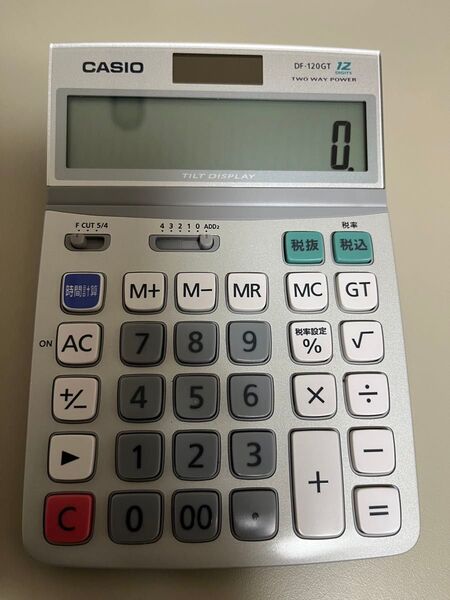CASIO/12桁/実務電卓/DF-120GT/実務/簿記/時間計算/グリーン購入法適合電卓