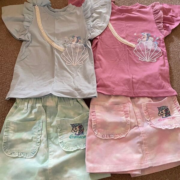 エコネコ 110 4点 Tシャツ キュロット