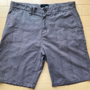 Hurley メンズ ハーフパンツ 茶チェック w34