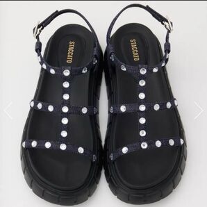 【新品】STACCATO BIGストーンシップボーンサンダル 22.5cm