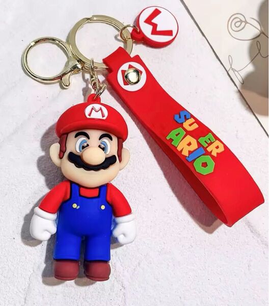 マリオキーホルダー フィギュア型 スーパーマリオ バッグチャーム ラバーストラップ