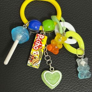 じゃらじゃらキーホルダー くまちゃんグミ お菓子チャーム バッグチャーム キーホルダー