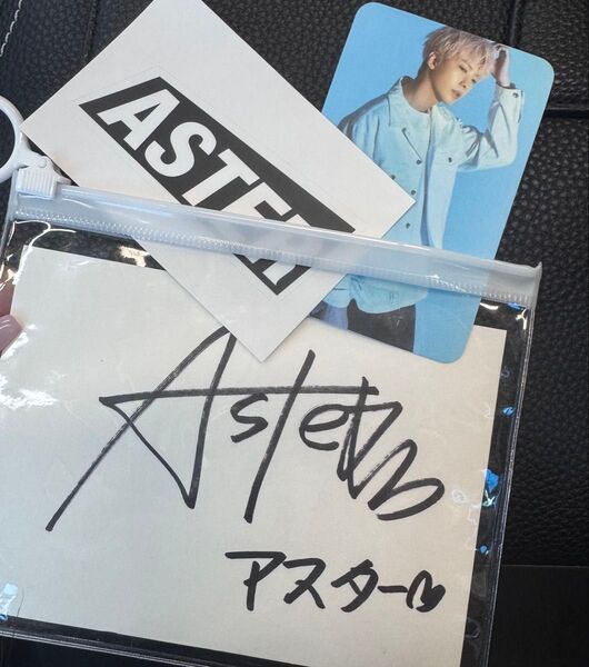 DJ ASTER 直筆サイン ステッカー 写真付 K-POP 韓国