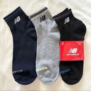 ニューバランス スニーカー ソックス トレーニング ゴルフ フィットネス スポーツ ウェア 靴下 メンズ 3足 セット