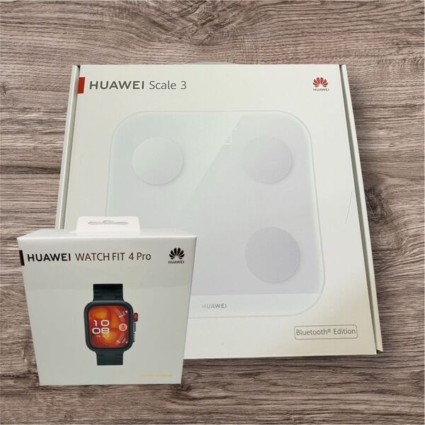 体重計scale3付 HUAWEI WATCH FIT 4 pro 新品未開封品 スマートウォッチ ブラック ゴルフナビ搭載