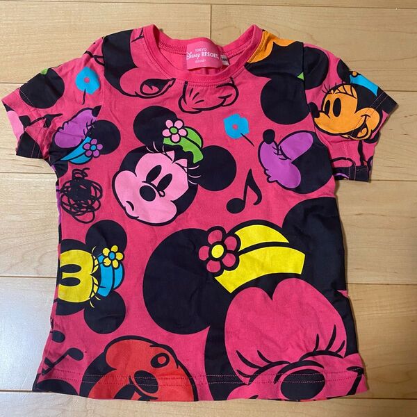 キッズ ベビーTシャツ ディズニー 100 ピンク ミニーマウス