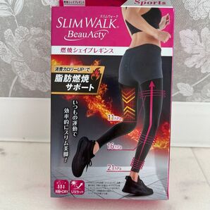 新品未開封品スリムウォーク ブラック 着圧レギンス 美脚 ピップ ビューアクティ 燃焼サポート2個セット
