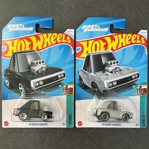 【新品未開封】ホットウィール ワイルドスピード トゥーンド '70 ダッジ チャージャー カラバリ 2台 セット
