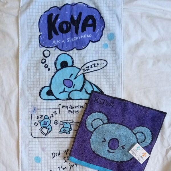 bt21 フェイスタオル ハンカチ ミニタオル koya コアラ