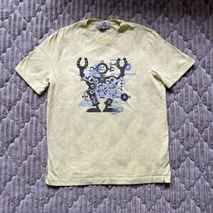 エルメスHERMES ロボットデザインTシャツ S 美品 半袖 イエロー