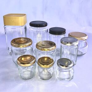 【空瓶】大〜ミニいろいろ 空き瓶 10個セット ガラス瓶 瓶 保存容器