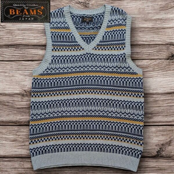 BEAMS+ BEAMSPLUS ビームスプラス ニットベスト VネックXL
