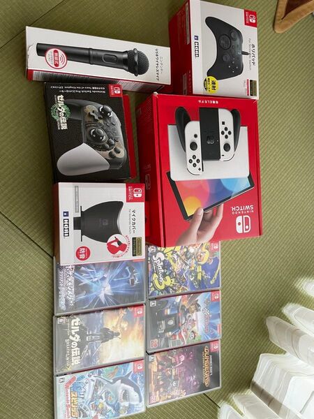 修理後未使用 有機el Switch プロコン カセット まとめて Nintendo ホワイト