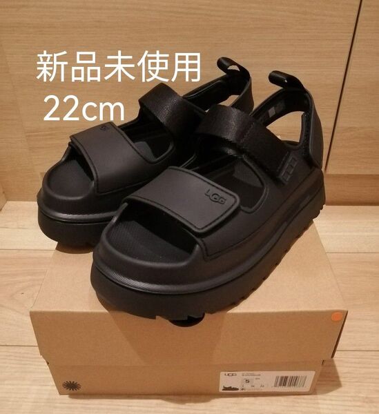 UGG アグ GOLDENGLOW ゴールデングロウ サンダル BLK ブラック 22 スポーツサンダル 厚底サンダル 軽量