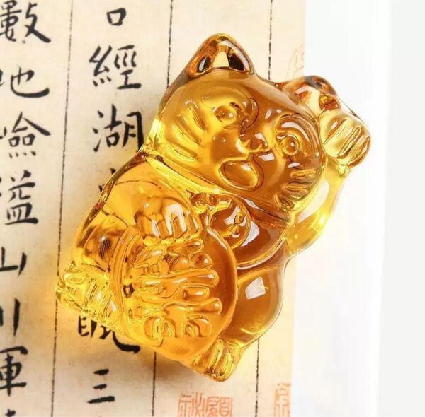 開運アイテム 幸運 金運 置物 招き猫 縁起物 招き猫 インテリア 置物 商売繁盛 飾り 装飾品 風水 金猫 琥珀色