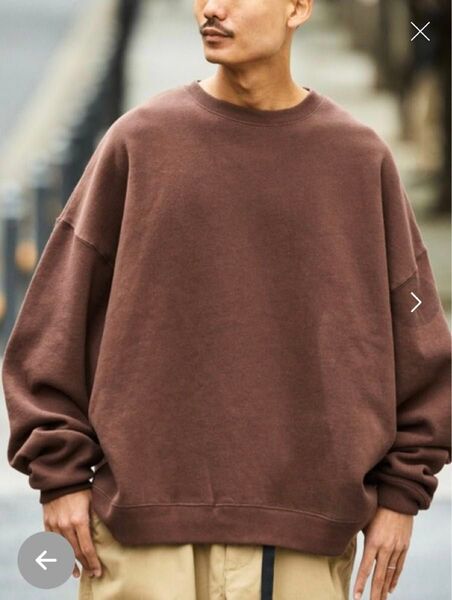 フリークスストア 限定展開 12oz ヘビーウェイト ビッグシルエット クルーネックスウェット ブラウン M