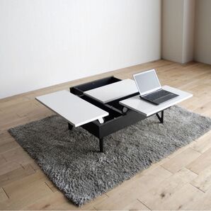 【送料無料】高級家具 センターテーブル ホワイト ピアノ塗装 (鏡面仕上げ)