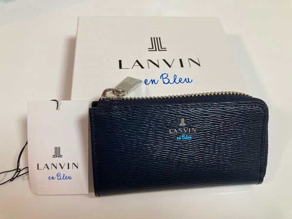 LANVIN en Bleu ランバンオンブルー レザー ファスナーキーケース ワグラム 579602 コン 定価11000円