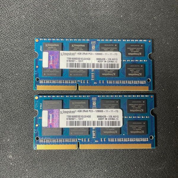 Kingston 4GBメモリ 2枚セット PC3-12800S