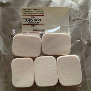 スポンジパフ 無印良品 不揃いパフ 未使用品 日本製 パフ5個