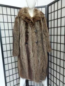  raccoon fur coat american size 6