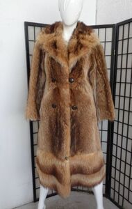  light brown raccoon fur coat size 2-4