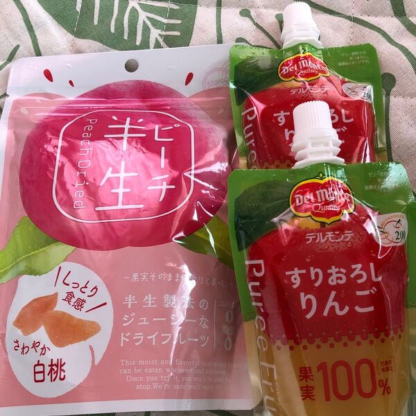 kikkoman デルモンテ ピュレフルーツ すりおろしりんご 110g ピーチ半生