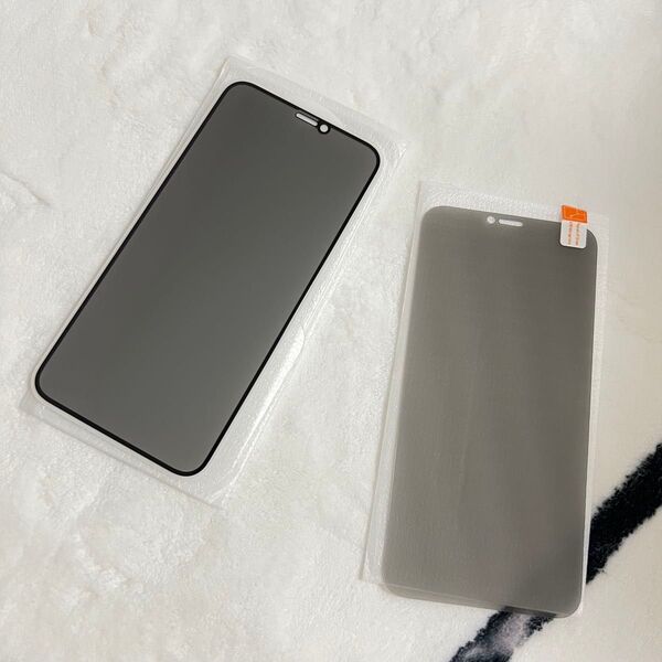 ガラスフィルム iPhone11用/iPhoneXR用 強化ガラス 保護 フィルム 360度覗き見防止 2枚セット