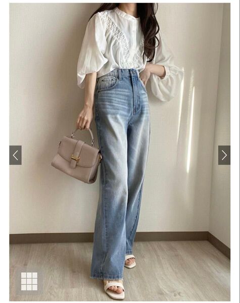GRL完売品*新品タグ付き*ハイウエストストレートデニムパンツ