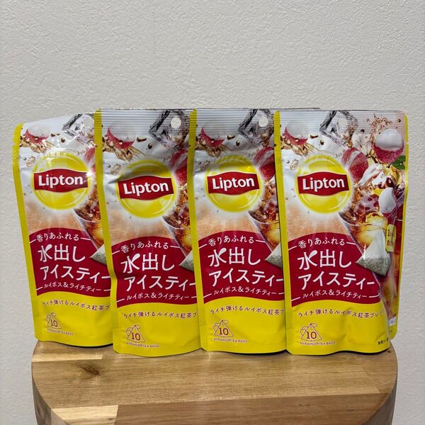 Lipton 水出しアイスティー ルイボス&ライチティー 4袋セット