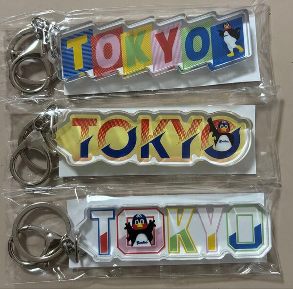ヤクルトスワローズ アクリルブロック キーホルダー 3点セット