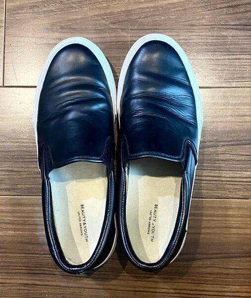 united arrows beauty&youth レザースリッポン