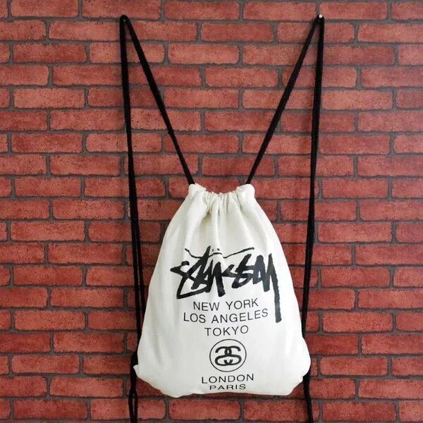 新品 未使用 STUSSY ステューシー ナップサック リュック ホワイト