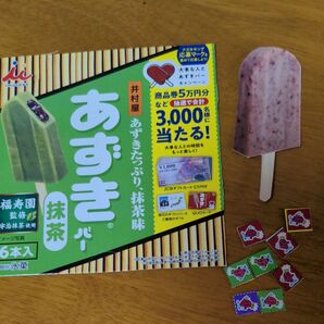 井村屋あずきバーキャンペーン 応募マーク 9枚と応募ハガキ2枚