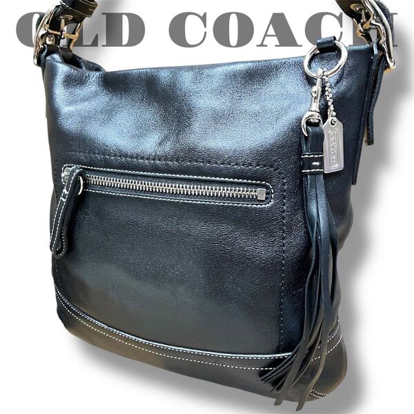 美品 COACH 1415 オールドコーチ レザー ショルダーバッグ シグネチャー 斜め掛け クロスボディ 肩掛け コーチ