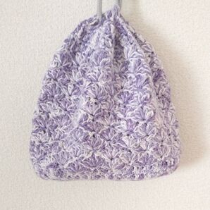 巾着 袋 手編み コットン ハンドメイド