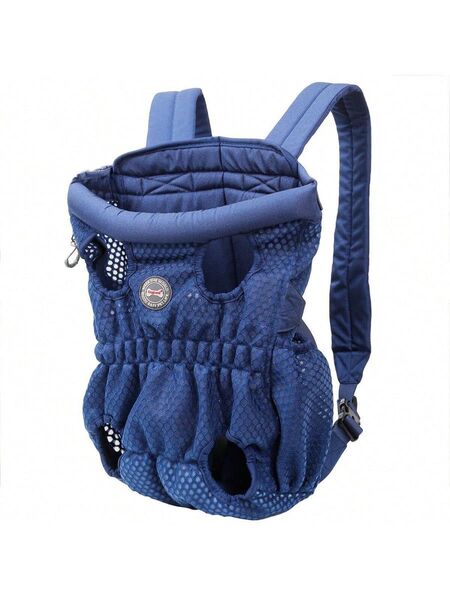 【新品未使用】DogLemi 犬用キャリーバッグ ネイビー L ペット メッシュ リュック 抱っこ紐 犬