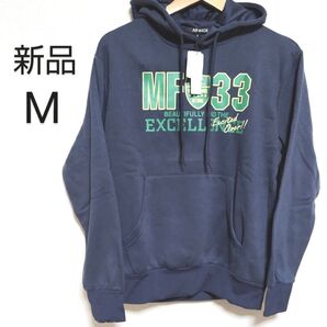 【新品】ARCADE 裏起毛 プルオーバーパーカー プリント スウェット ネイビー Mサイズ 2
