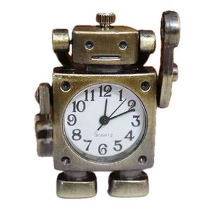 新品 ポケットウォッチ ユニーク メンズ懐中時計 クォーツ ロボット ブロンズ