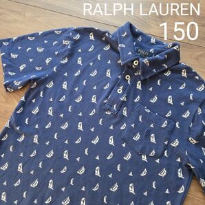 【RALPH LAUREN】 半袖 ポロシャツ トップス ネイビー