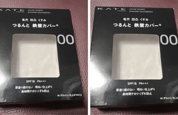 ケイト スキンカバーフィルターファンデーション 00 明るく透明感のある肌 パウダーファンデーション 2個