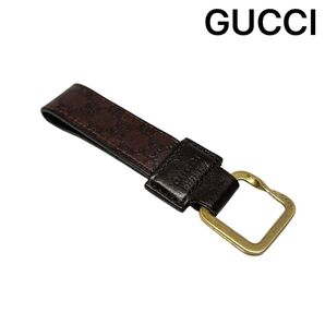 【GUCCI】グッチ キーリング キーホルダー チャーム GG柄 ブラウン
