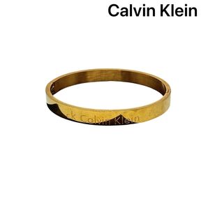 【Calvin Klein】カルバンクライン ブレスレット ゴールドカラー ck アクセサリー ゴールド系 バングル