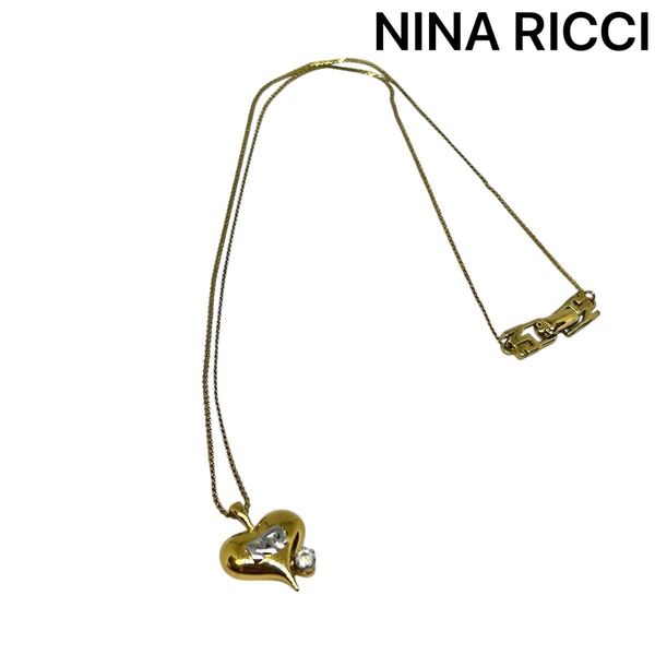 【NINA RICCI】ニナリッチ ネックレス ハートペンダント ゴールドカラー ゴールド系 アクセサリー ペンダント